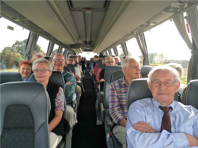I bussen på vej