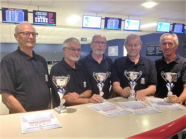 Køge GF.Hold II. Egon- Vagn-Arne- Knud. 2.præmie i landsbowling B. rækken 2016