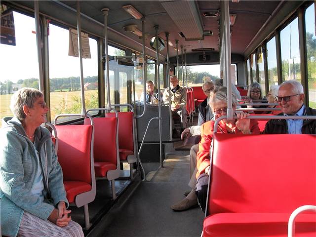 Afgang fra Herfølge med bus Nr. 5.