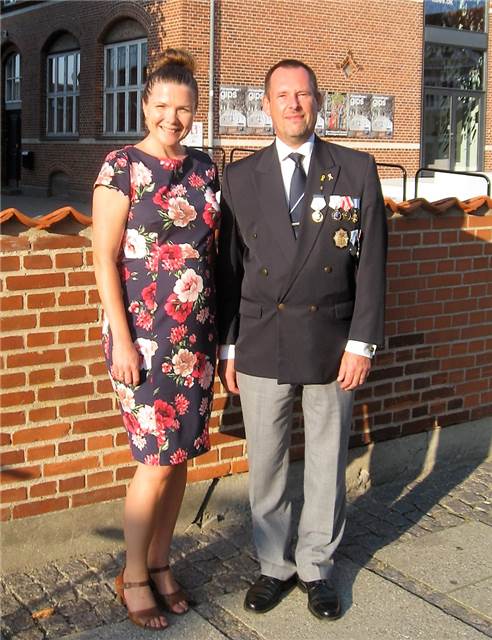 Køges Borgmester Marie Stærke og Formanden for Køge GF.
